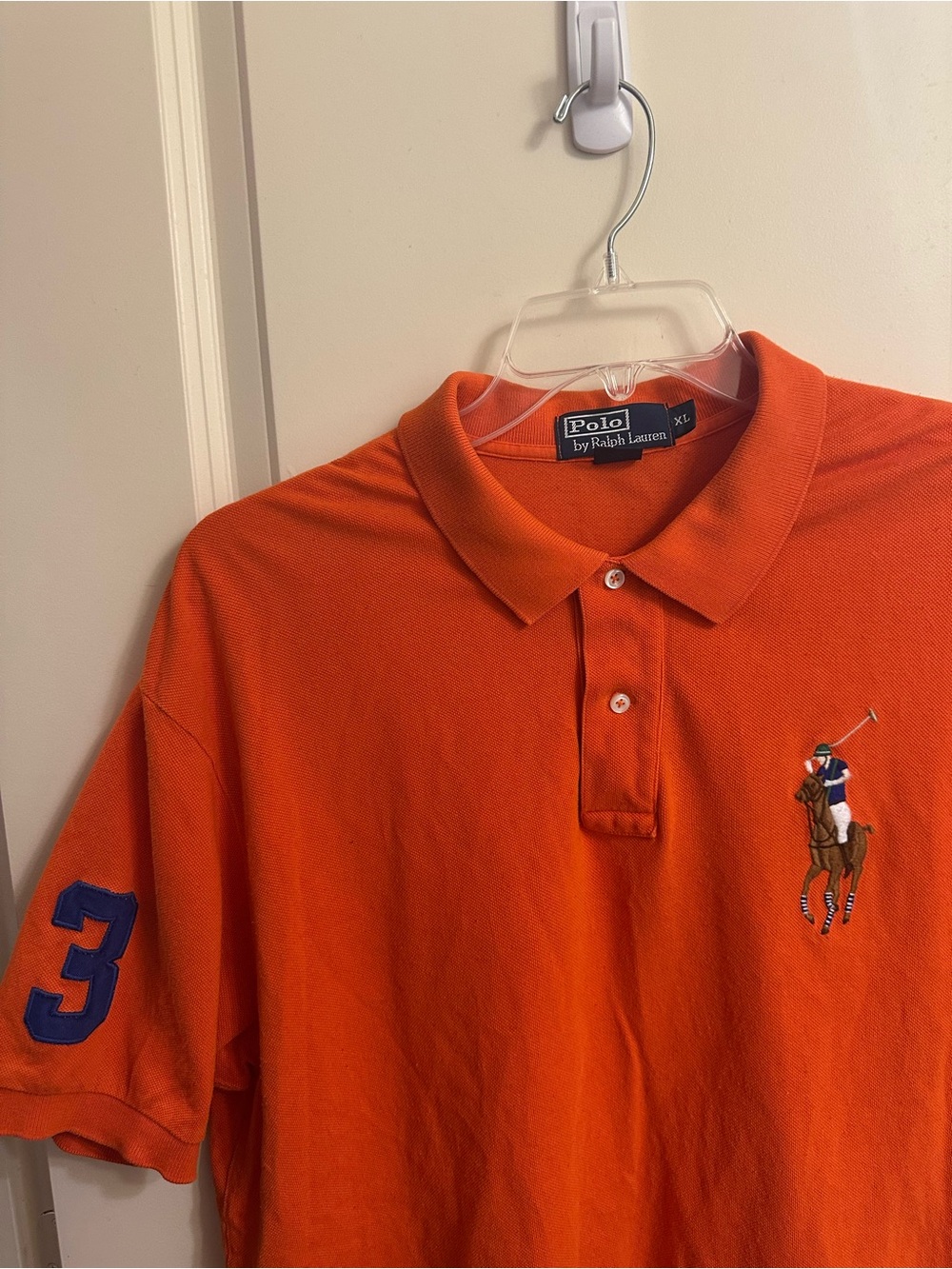 Polo by Ralph Lauren Orange Polo with Big Pony Patch